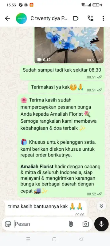 Testimonial krans bunga TANA TORAJA