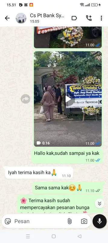 Testimonial Papan Bunga TANA TORAJA