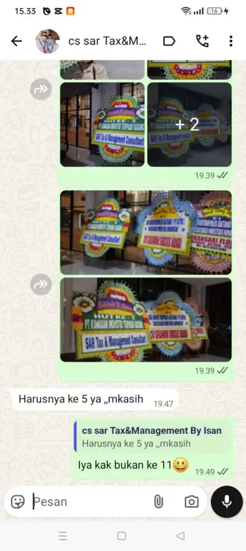 Testimonial papan bunga TANA TORAJA
