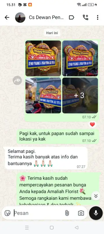 Testimonial papan bunga TANA TORAJA